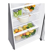LG Kulkas 2 Pintu 416L gross/ 384L nett Smart Inverter dengan Boks Sayur Besar dan Rak Tempered Glass - Dark Graphite Steel, GN-B422SQCL