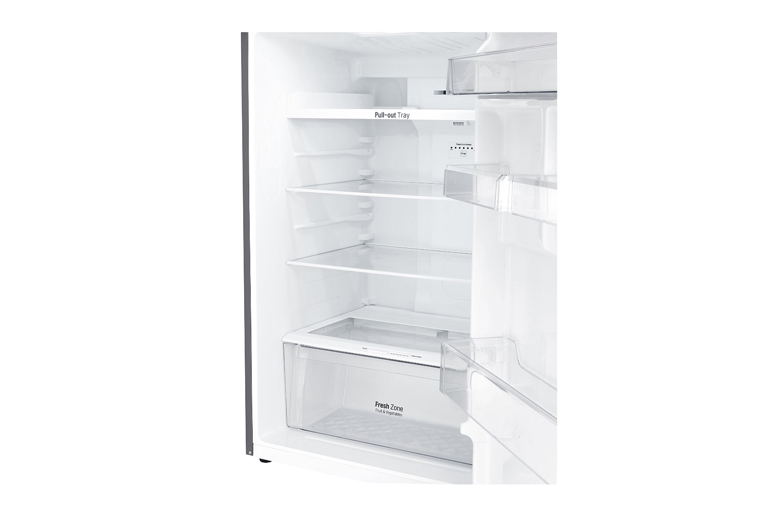 LG Kulkas 2 Pintu 416L gross/ 384L nett Smart Inverter dengan Boks Sayur Besar dan Rak Tempered Glass - Dark Graphite Steel, GN-B422SQCL