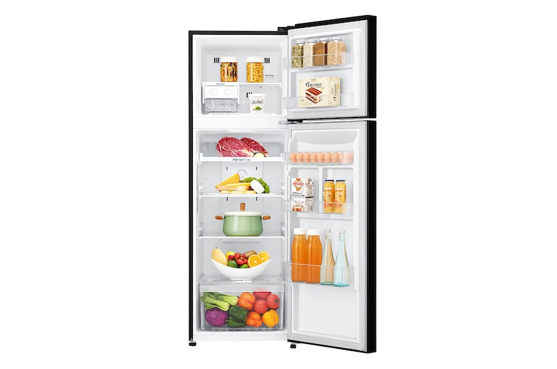 LG Kulkas 2 Pintu 272L gross/ 254L nett Inverter Linear Compressor dengan Door Cooling+™ dan Moving Ice Maker - Black Steel, GN-C272SXCN