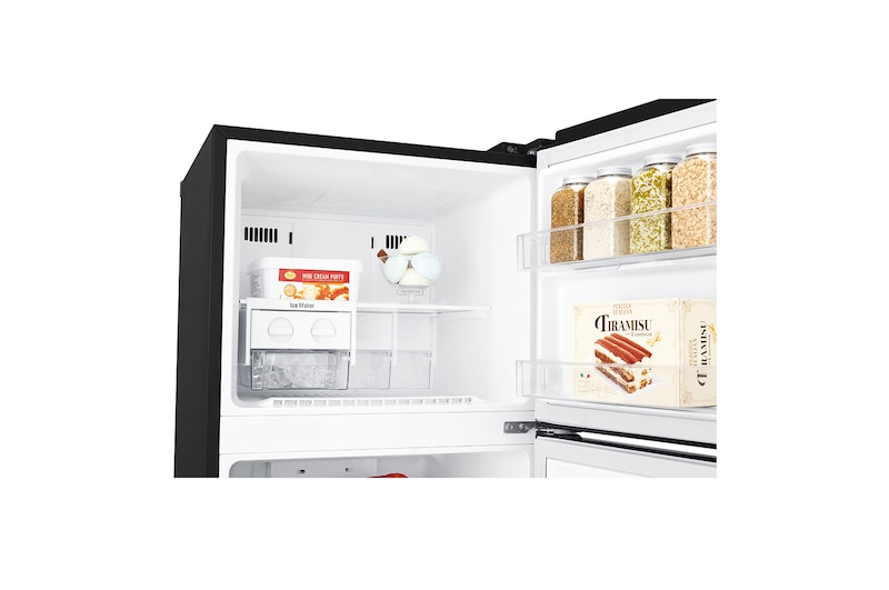 LG Kulkas 2 Pintu 272L gross/ 254L nett Inverter Linear Compressor dengan Door Cooling+™ dan Moving Ice Maker - Black Steel, GN-C272SXCN