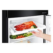 LG Kulkas 2 Pintu 333L gross/ 312L nett Inverter Linear Compressor dengan Door Cooling+™ dan Moving Ice Maker - Black Steel, GN-C372SXCN