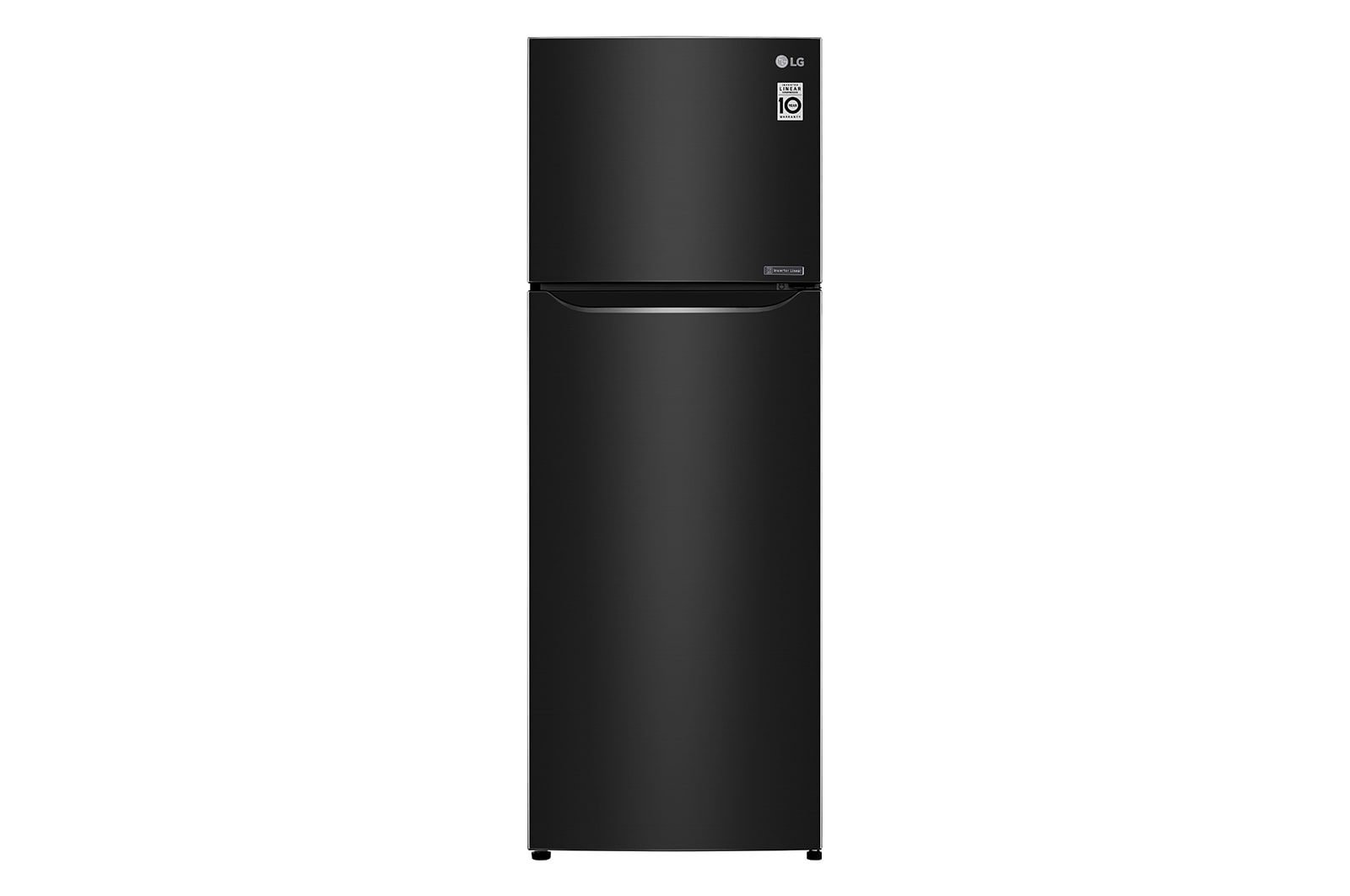 Kulkas 2 Pintu 333L gross/ 312L nett Inverter Linear Compressor dengan Door Cooling&#43;™ dan Moving Ice Maker - Black Steel GN-C372SXCN tampak depan