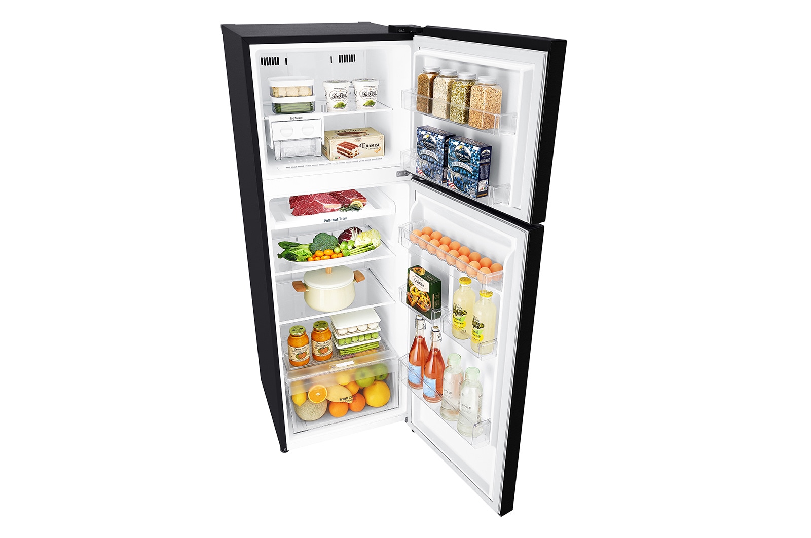 LG Kulkas 2 Pintu 333L gross/ 312L nett Inverter Linear Compressor dengan Door Cooling+™ dan Moving Ice Maker - Black Steel, GN-C372SXCN