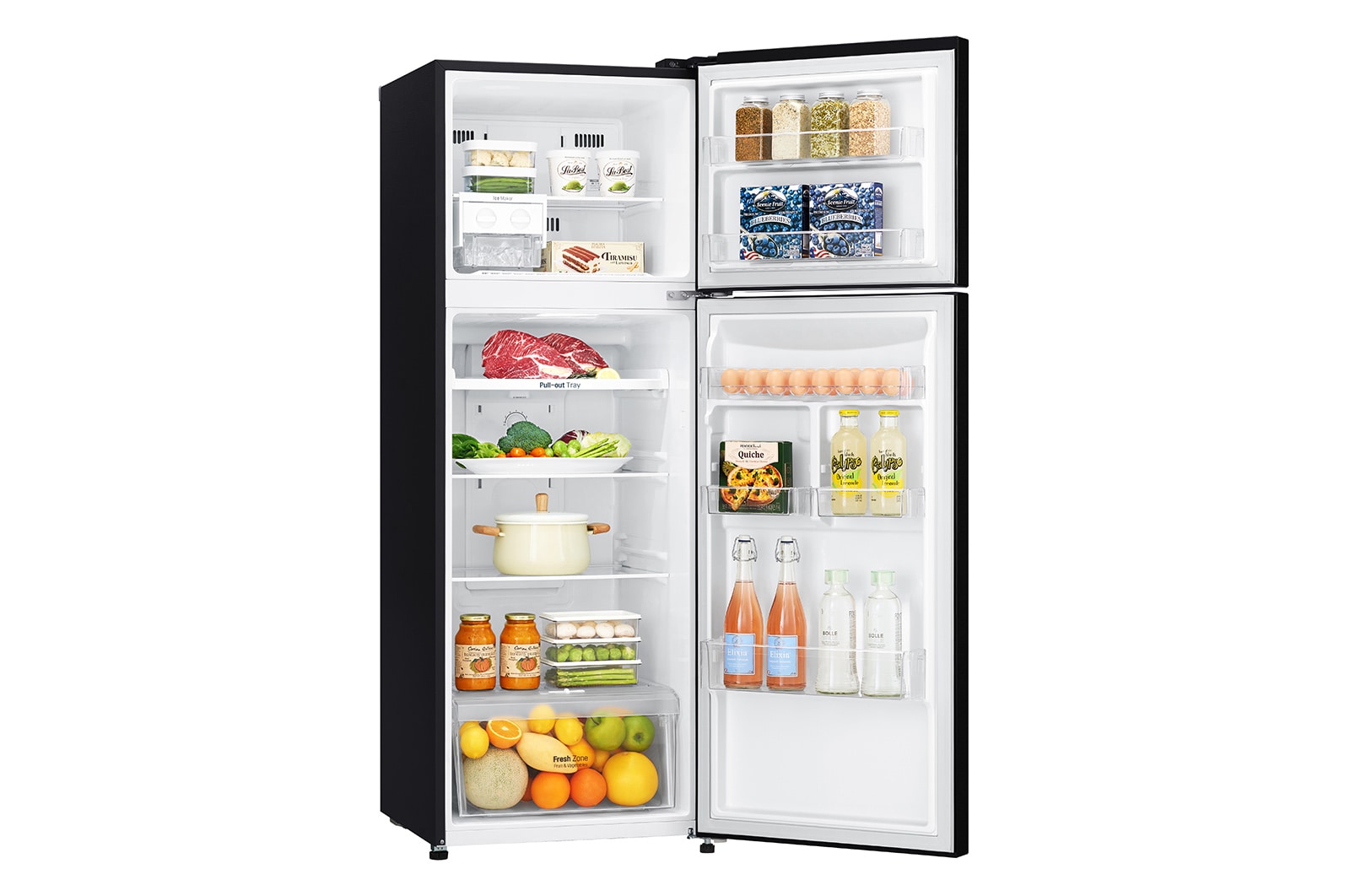 LG Kulkas 2 Pintu 333L gross/ 312L nett Inverter Linear Compressor dengan Door Cooling+™ dan Moving Ice Maker - Black Steel, GN-C372SXCN