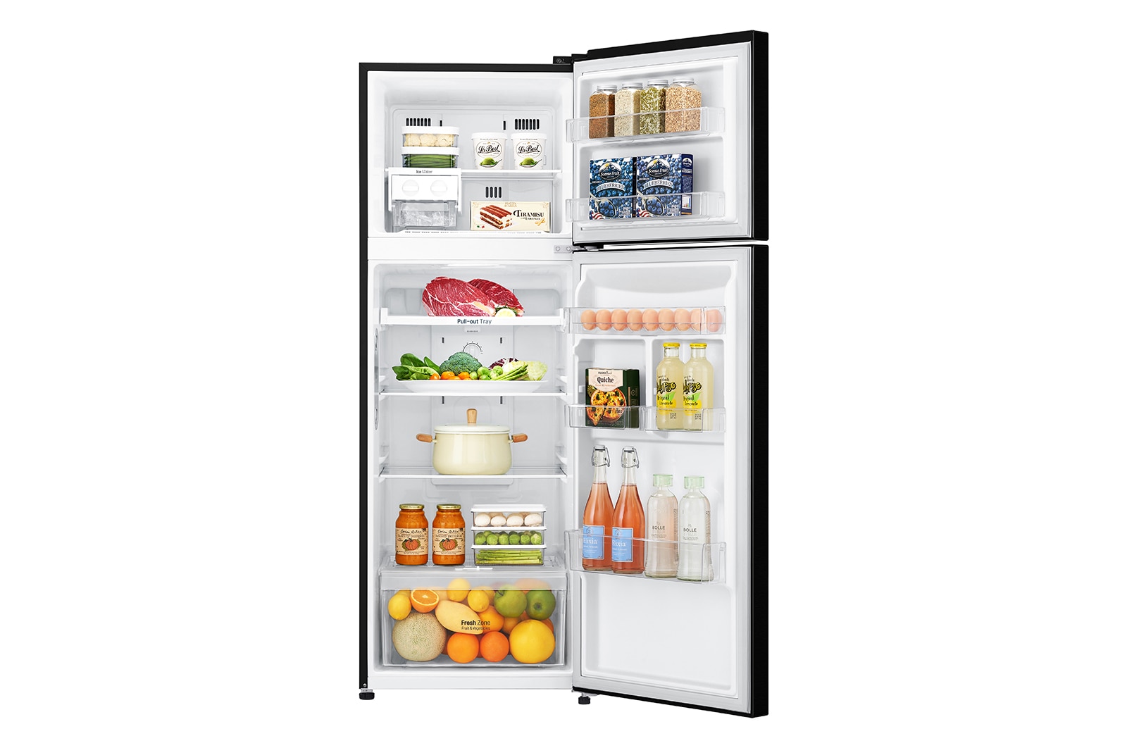 LG Kulkas 2 Pintu 333L gross/ 312L nett Inverter Linear Compressor dengan Door Cooling+™ dan Moving Ice Maker - Black Steel, GN-C372SXCN