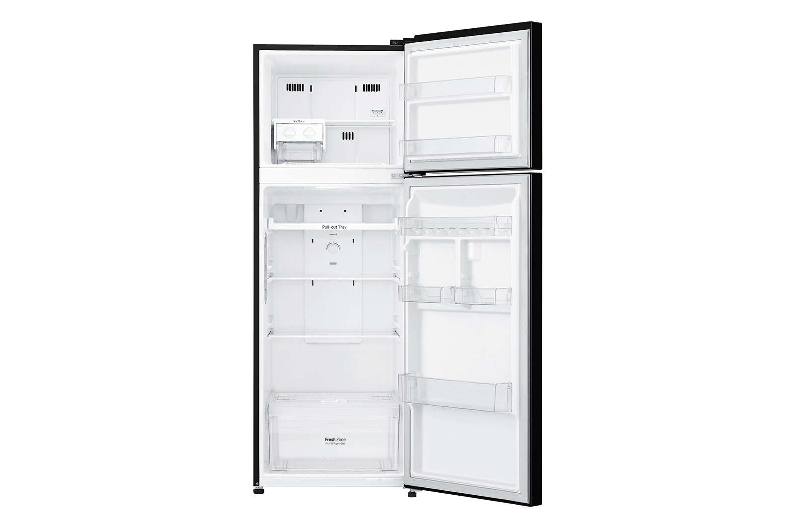 LG Kulkas 2 Pintu 333L gross/ 312L nett Inverter Linear Compressor dengan Door Cooling+™ dan Moving Ice Maker - Black Steel, GN-C372SXCN