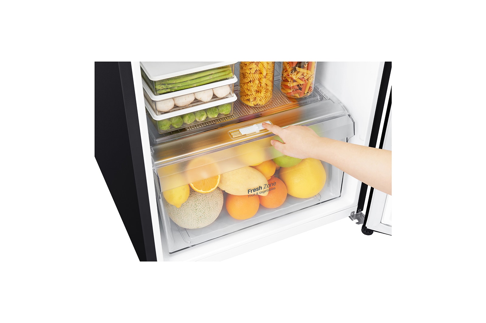 LG Kulkas 2 Pintu 333L gross/ 312L nett Inverter Linear Compressor dengan Door Cooling+™ dan Moving Ice Maker - Black Steel, GN-C372SXCN