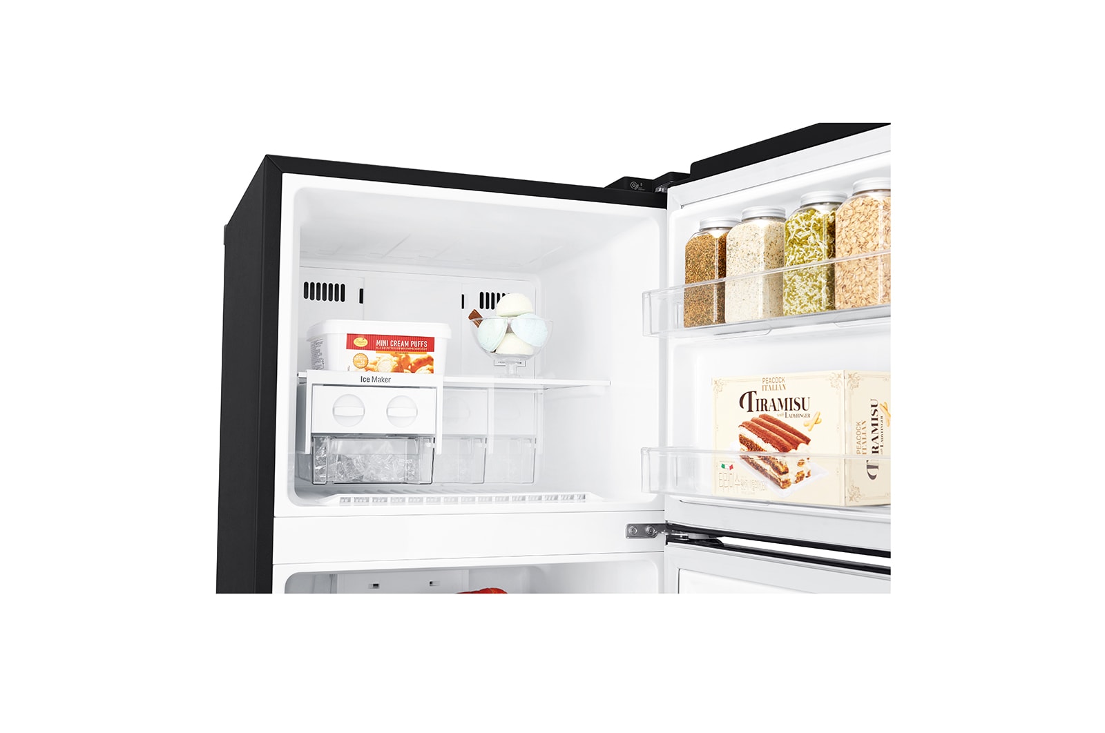 LG Kulkas 2 Pintu 333L gross/ 312L nett Inverter Linear Compressor dengan Door Cooling+™ dan Moving Ice Maker - Black Steel, GN-C372SXCN