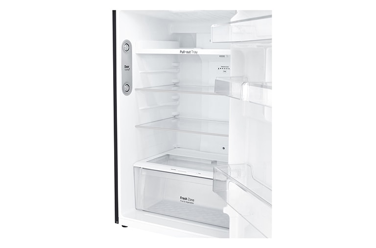 LG Kulkas 2 Pintu 416L gross / 384Lnett Inverter Linear Compressor dan Linear Cooling™ - Hitam, GN-C422SGCN