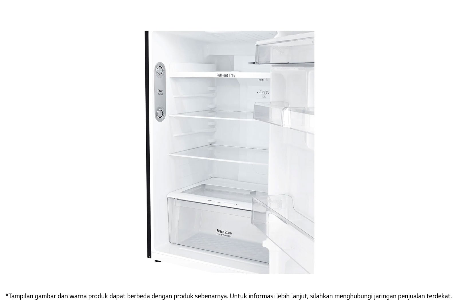 LG Kulkas 2 Pintu 416L gross/ 384L nett Inverter Smart Compressor dengan Door Cooling+™ dan Moving Ice Maker - Black Steel, GN-C422SXCL