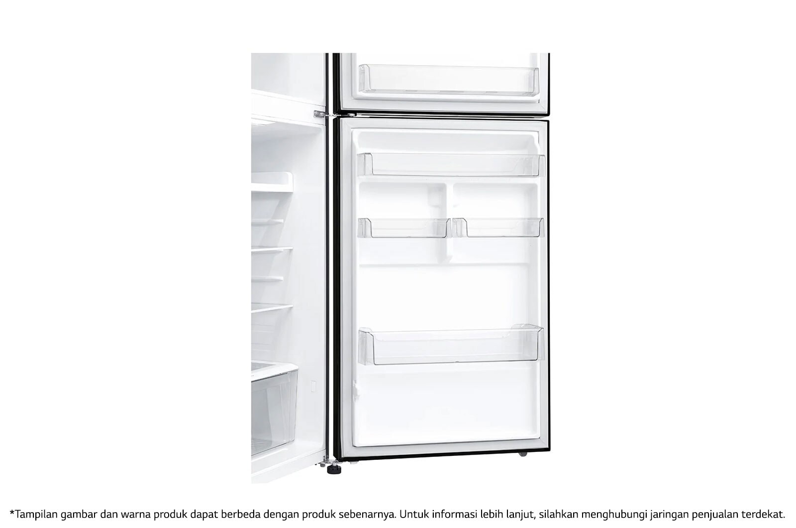 LG Kulkas 2 Pintu 416L gross/ 384L nett Inverter Smart Compressor dengan Door Cooling+™ dan Moving Ice Maker - Black Steel, GN-C422SXCL