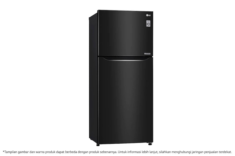LG Kulkas 2 Pintu 416L gross/ 384L nett Inverter Smart Compressor dengan Door Cooling+™ dan Moving Ice Maker - Black Steel, GN-C422SXCL