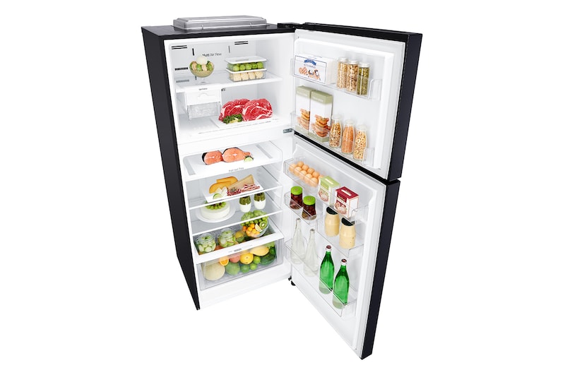 LG Kulkas 2 Pintu 416L gross/ 384L nett Inverter Linear Compressor dengan Door Cooling+™ dan Moving Ice Maker - Black Steel, GN-C422SXCN