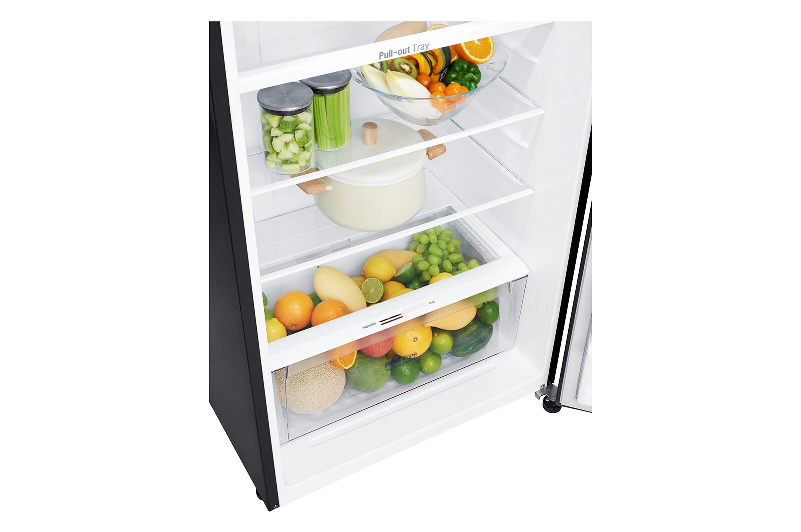 LG Kulkas 2 Pintu 416L gross/ 384L nett Inverter Linear Compressor dengan Door Cooling+™ dan Moving Ice Maker - Black Steel, GN-C422SXCN