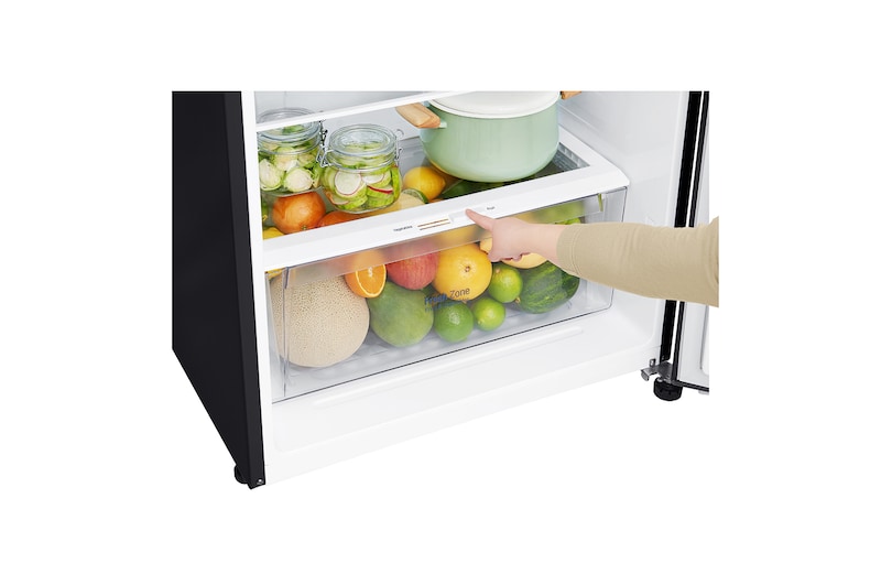 LG Kulkas 2 Pintu 416L gross/ 384L nett Inverter Linear Compressor dengan Door Cooling+™ dan Moving Ice Maker - Black Steel, GN-C422SXCN