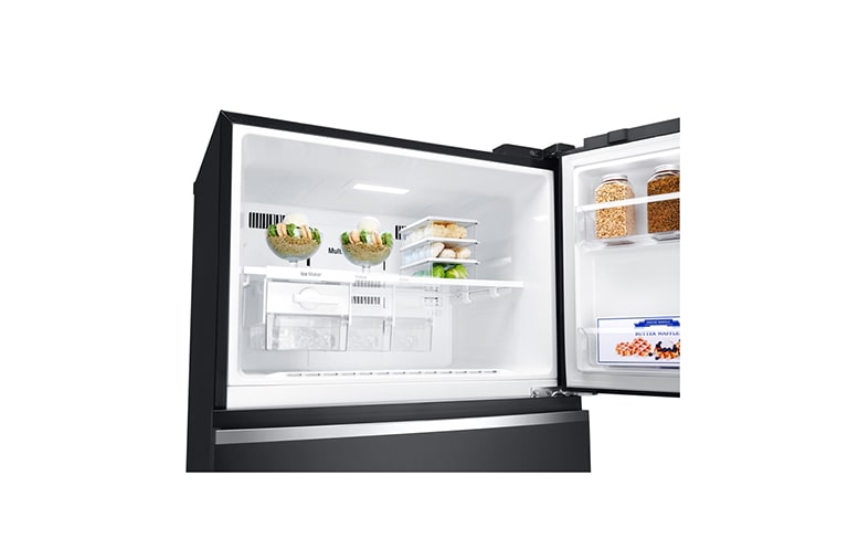 LG Kulkas 2 Pintu  547L gross / 509L nett Inverter Linear Compressor dan Hygiene FRESH+™, ThinQ™ dengan WiFi - Hitam, GN-C702SGGU