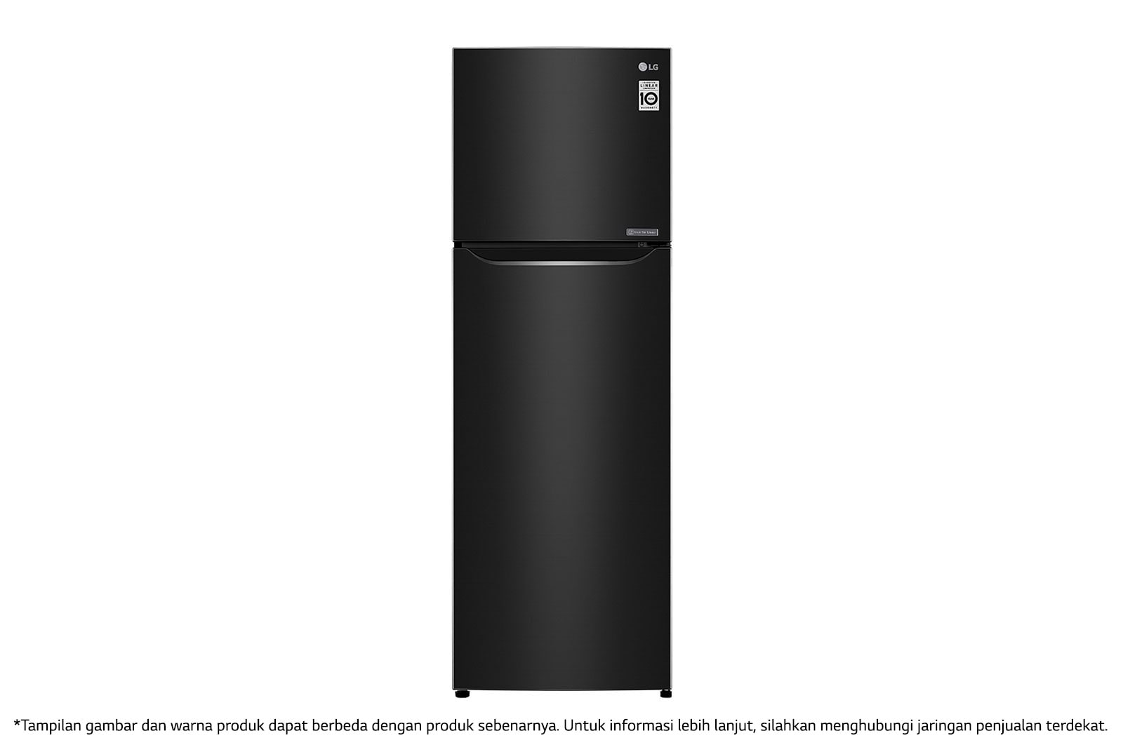 LG Kulkas 2 Pintu 272L gross/ 254L nett Inverter Smart Compressor dengan Door Cooling+™ dan Moving Ice Maker - Black Steel, GN-G272SXCB
