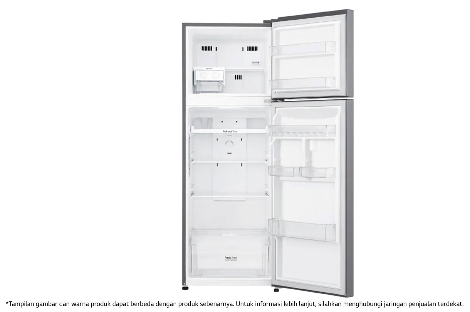 LG Kulkas 2 Pintu 333L gross / 312L nett Inverter Smart Compressor dan Door Cooling+™ - Platinum, GN-G372SLCB