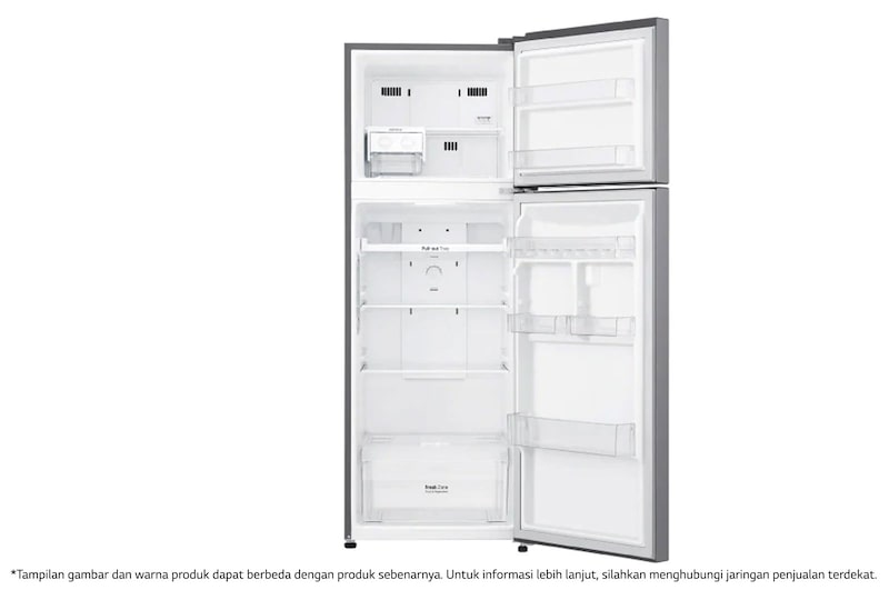 LG Kulkas 2 Pintu 333L gross / 312L nett Inverter Smart Compressor dan Door Cooling+™ - Platinum, GN-G372SLCB