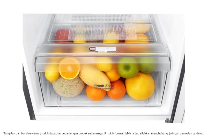 LG Kulkas 2 Pintu 333L gross / 312L nett Inverter Smart Compressor dan Door Cooling+™ - Platinum, GN-G372SLCB