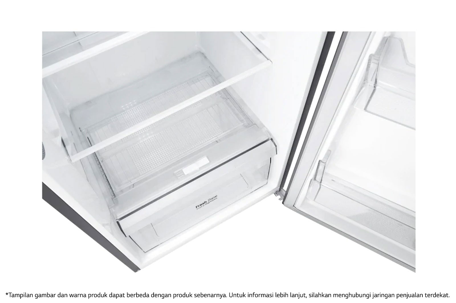 LG Kulkas 2 Pintu 333L gross / 312L nett Inverter Smart Compressor dan Door Cooling+™ - Platinum, GN-G372SLCB