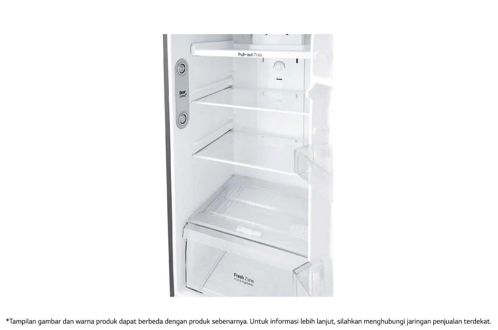 LG Kulkas 2 Pintu 333L gross / 312L nett Inverter Smart Compressor dan Door Cooling+™ - Platinum, GN-G372SLCB