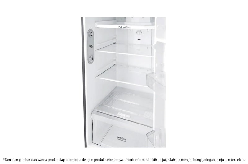 LG Kulkas 2 Pintu 333L gross / 312L nett Inverter Smart Compressor dan Door Cooling+™ - Platinum, GN-G372SLCB