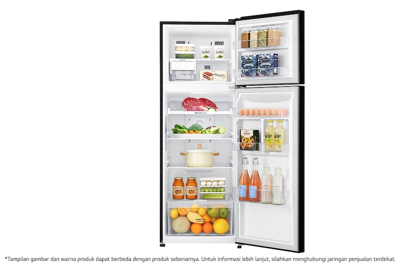 LG Kulkas 2 Pintu 333L gross/ 312L nett Smart Inverter Compressor dengan Door Cooling+™ dan Moving Ice Maker - Black Steel, GN-G372SXCB