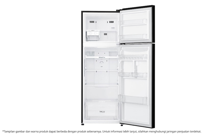 LG Kulkas 2 Pintu 333L gross/ 312L nett Smart Inverter Compressor dengan Door Cooling+™ dan Moving Ice Maker - Black Steel, GN-G372SXCB
