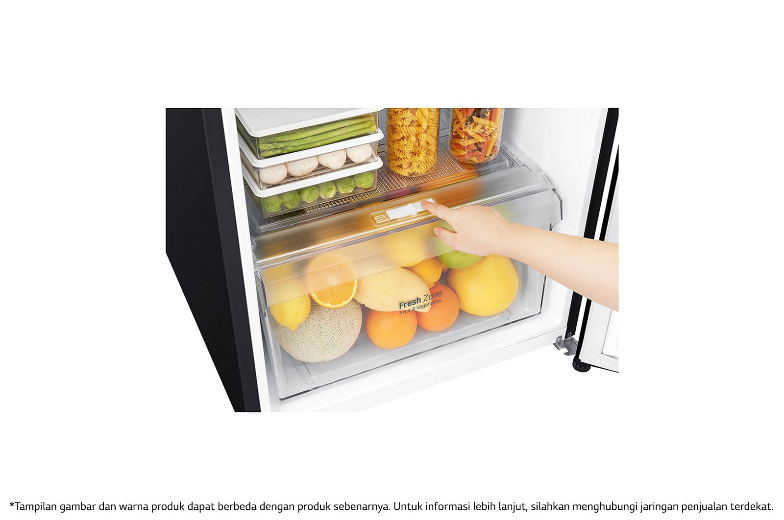 LG Kulkas 2 Pintu 333L gross/ 312L nett Smart Inverter Compressor dengan Door Cooling+™ dan Moving Ice Maker - Black Steel, GN-G372SXCB