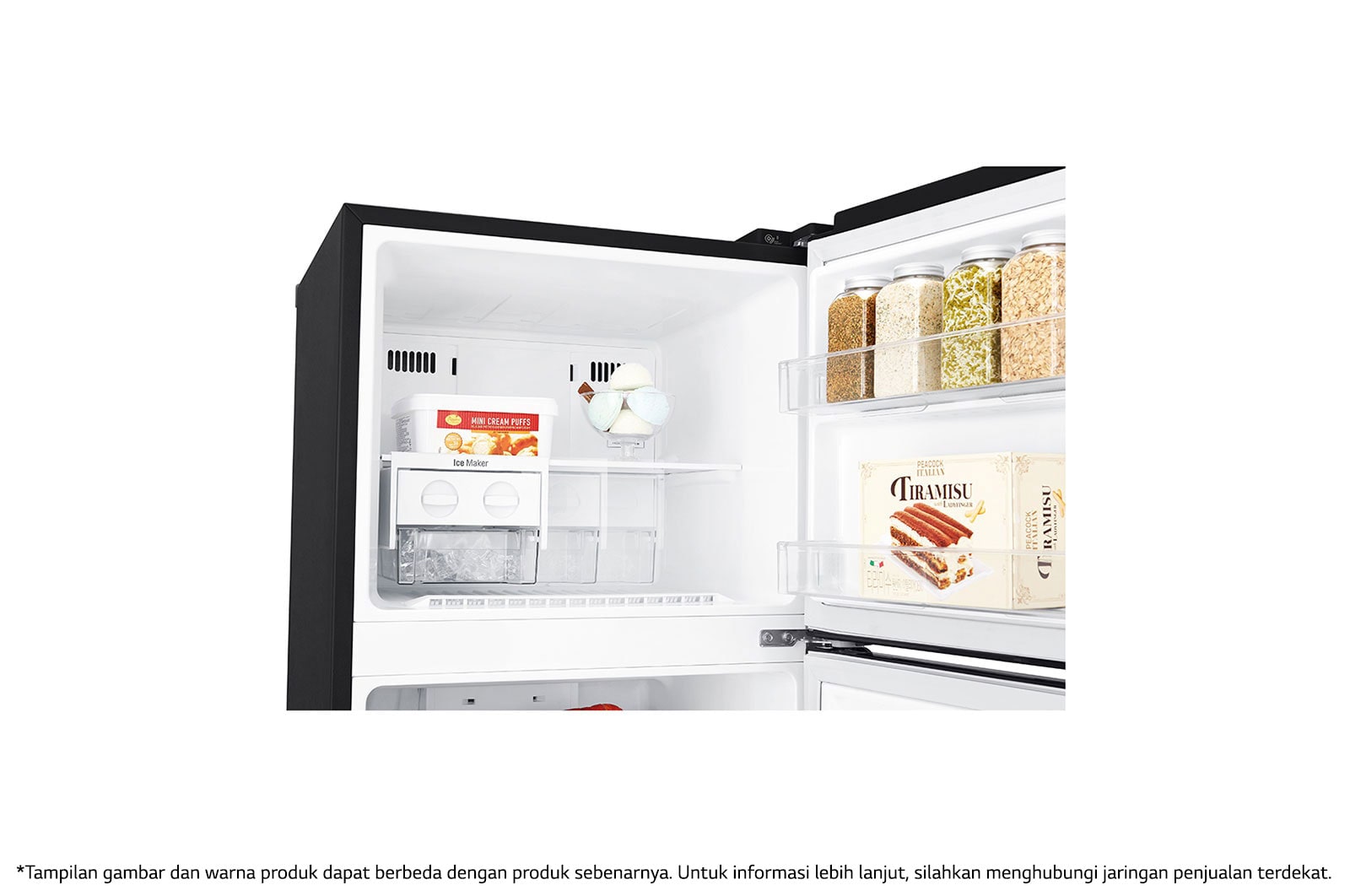 LG Kulkas 2 Pintu 333L gross/ 312L nett Smart Inverter Compressor dengan Door Cooling+™ dan Moving Ice Maker - Black Steel, GN-G372SXCB