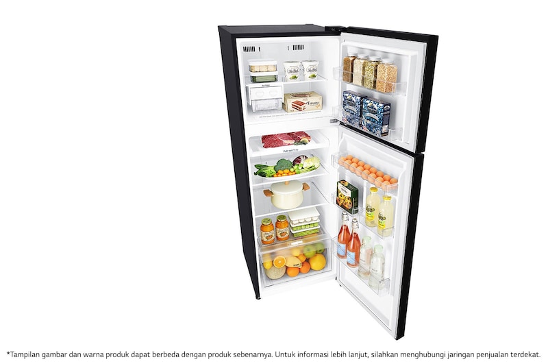 LG Kulkas 2 Pintu 333L gross/ 312L nett Smart Inverter Compressor dengan Door Cooling+™ dan Moving Ice Maker - Black Steel, GN-G372SXCB