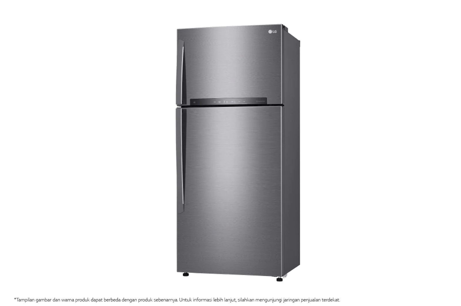 LG Kulkas 2 Pintu 437L gross/410L nett Smart Inverter Compressor dengan Door Cooling+™ dan Hygiene Fresh+™, ThinQ™ dengan WiFi - Platinum Silver, GN-H452HLHL
