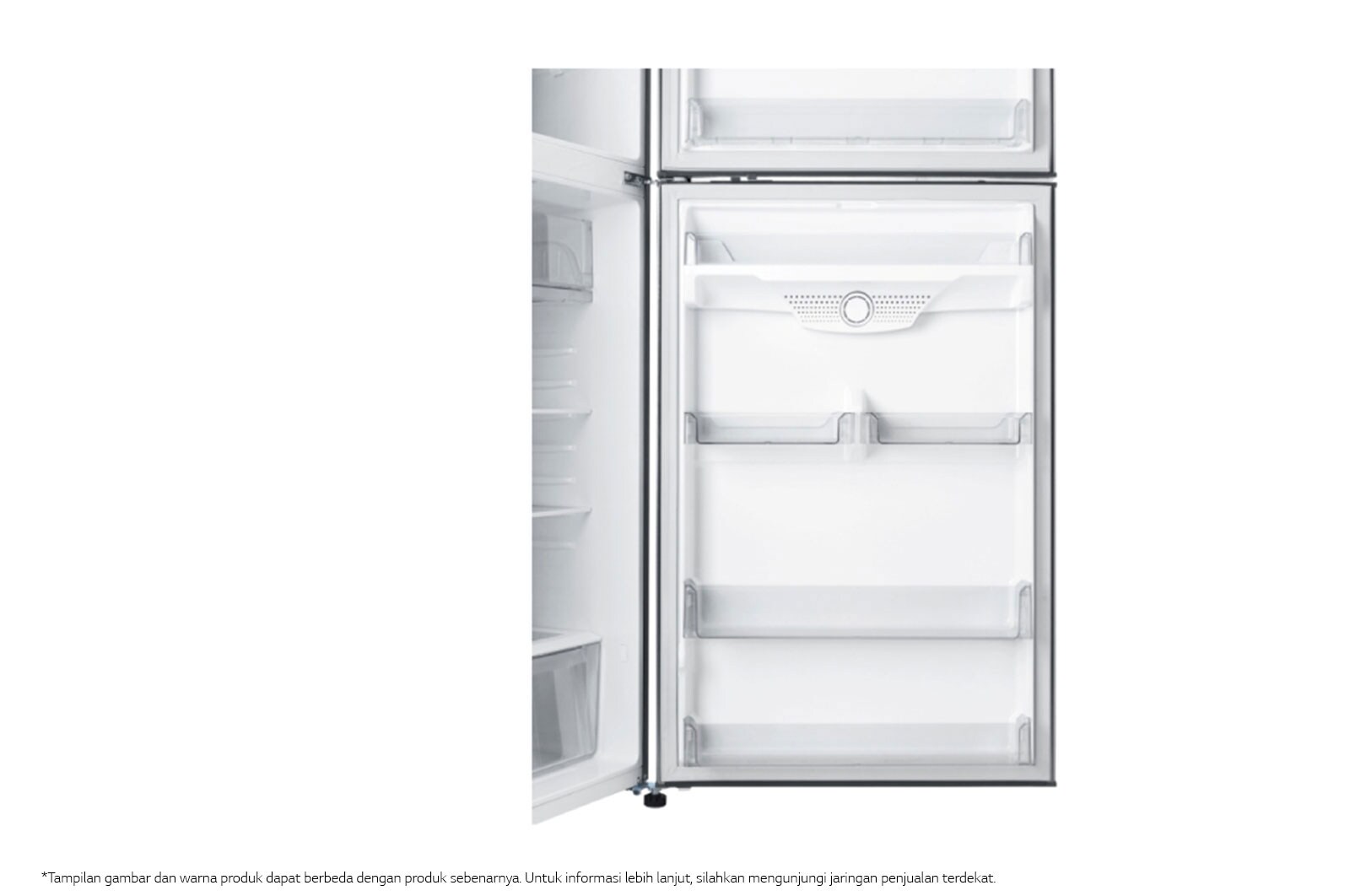 LG Kulkas 2 Pintu 437L gross/410L nett Inverter Linear Compressor dengan Door Cooling+™ dan Hygiene Fresh+™, ThinQ™ dengan WiFi - Platinum Silver, GN-H452HLHN