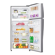 LG Kulkas 2 Pintu 437L gross/410L nett Inverter Linear Compressor dengan Door Cooling+™ dan Hygiene Fresh+™, ThinQ™ dengan WiFi - Platinum Silver, GN-H452HLHN
