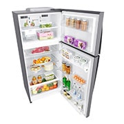 LG Kulkas 2 Pintu 437L gross/410L nett Inverter Linear Compressor dengan Door Cooling+™ dan Hygiene Fresh+™, ThinQ™ dengan WiFi - Platinum Silver, GN-H452HLHN