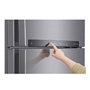 LG Kulkas 2 Pintu 437L gross/410L nett Inverter Linear Compressor dengan Door Cooling+™ dan Hygiene Fresh+™, ThinQ™ dengan WiFi - Platinum Silver, GN-H452HLHN