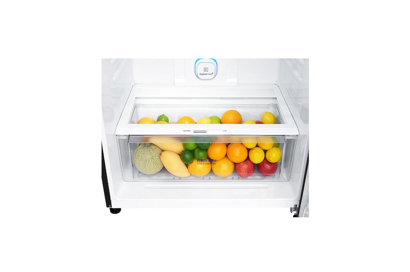 LG Kulkas 2 Pintu 437L gross/410L nett Inverter Linear Compressor dengan Door Cooling+™ dan Hygiene Fresh+™, ThinQ™ dengan WiFi - Black Steel, GN-H452HXHN