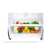 LG Kulkas 2 Pintu 516L gross / 475L nett Smart Inverter Compressor dan Layar LED sentuh, ThinQ™ dengan WiFi – Black Steel, GN-H602HXHL