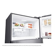 LG Kulkas 2 Pintu 516L gross / 475L nett Smart Inverter Compressor dan Layar LED sentuh, ThinQ™ dengan WiFi – Black Steel, GN-H602HXHL