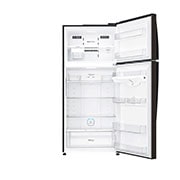LG Kulkas 2 Pintu 516L gross / 475L nett Smart Inverter Compressor dan Layar LED sentuh, ThinQ™ dengan WiFi – Black Steel, GN-H602HXHL