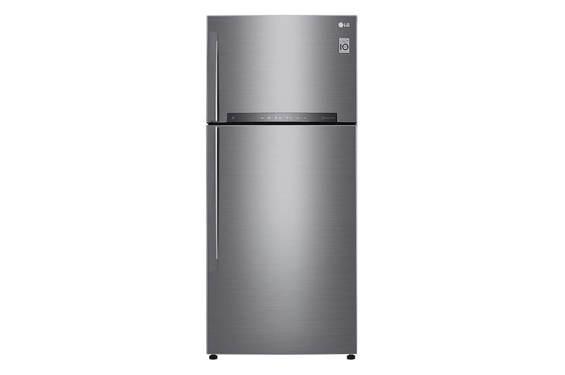 LG Kulkas 2 Pintu 549L gross/512L nett Inverter Linear Compressor dengan Door Cooling+™ dan LED Touch, ThinQ™ dengan WiFi - Platinum Silver, GN-H702HLHU