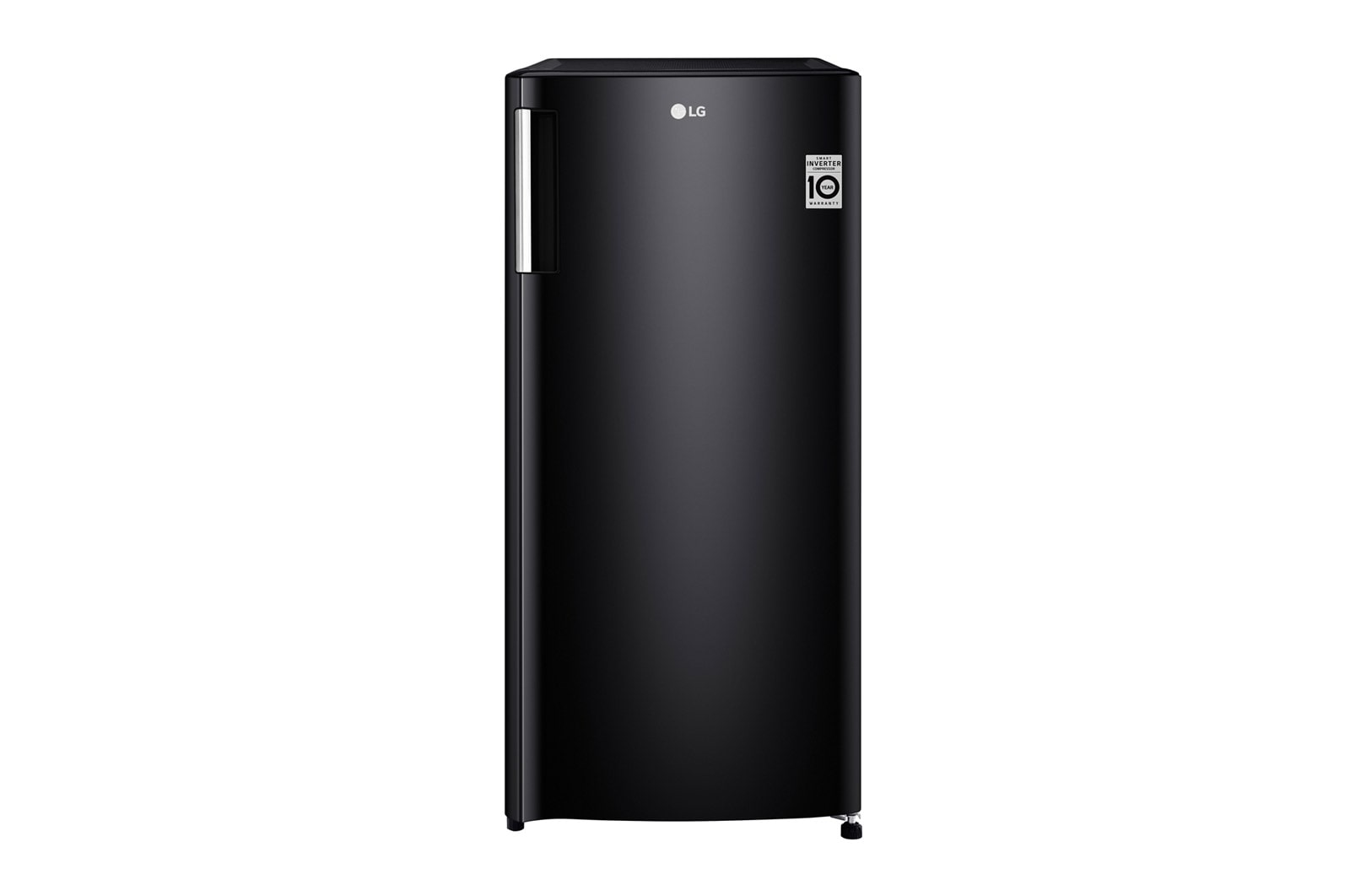 Kulkas 1 Pintu 164 L Smart Inverter Compressor dengan Handel Saku Ergonomis - Hitam GN-INV201BK tampak depan
