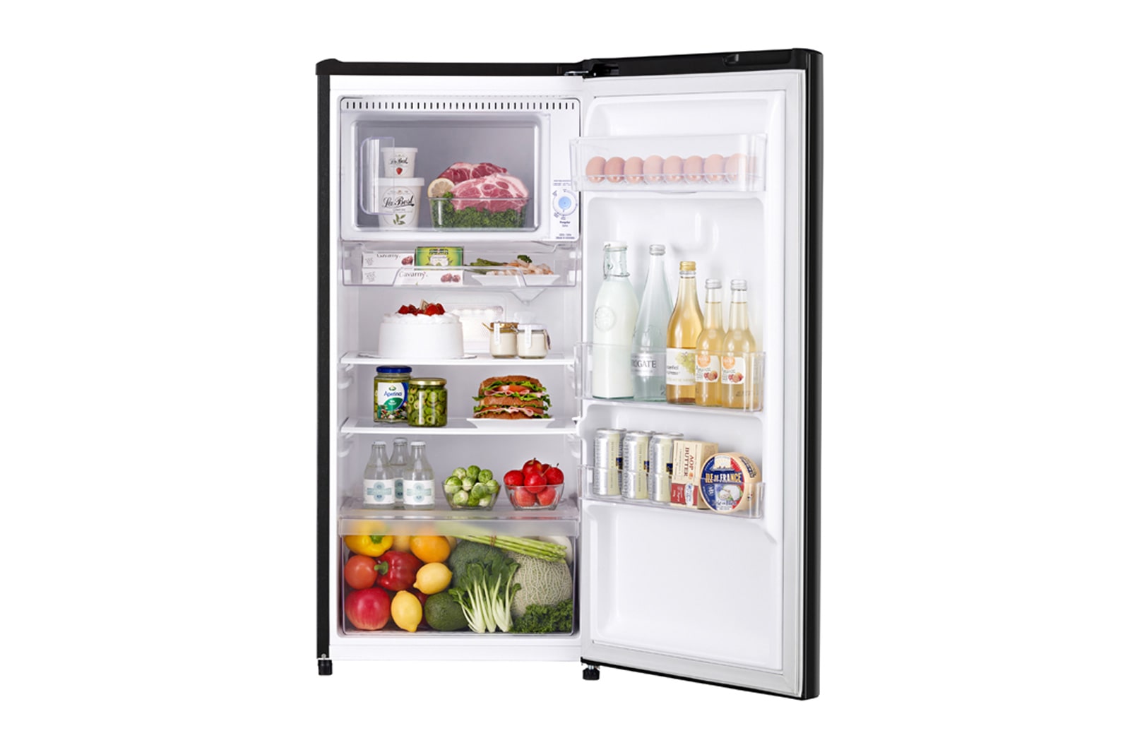 LG Kulkas 1 Pintu 164 L Smart Inverter Compressor dengan Handel Saku Ergonomis - Hitam, GN-INV201BK