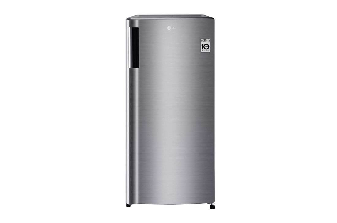 LG Kulkas 1 Pintu 169L gross / 164L nett Smart Inverter Compressor dan Boks Sayur Besar - Platinum, GN-INV201SL