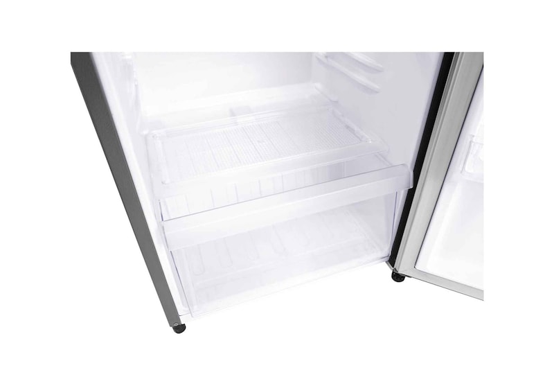 LG Kulkas 1 Pintu 169L gross / 164L nett Smart Inverter Compressor dan Boks Sayur Besar - Platinum, GN-INV201SL