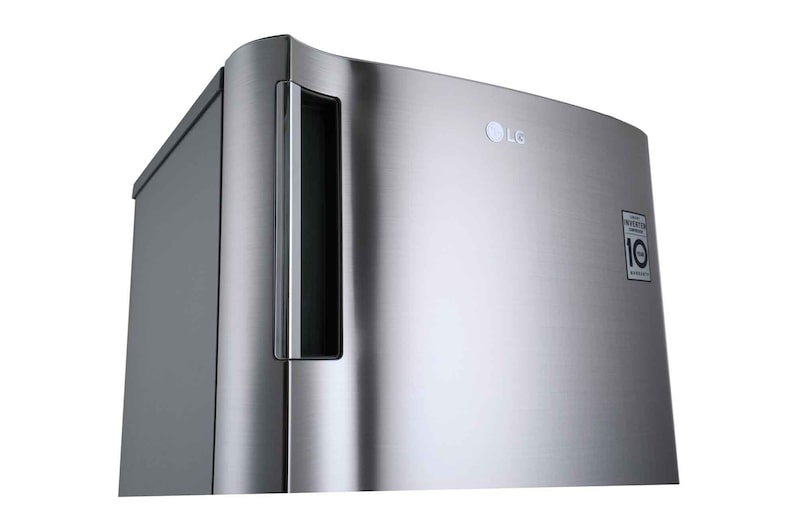 LG Kulkas 1 Pintu 169L gross / 164L nett Smart Inverter Compressor dan Boks Sayur Besar - Platinum, GN-INV201SL