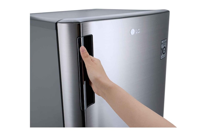 LG Kulkas 1 Pintu 169L gross / 164L nett Smart Inverter Compressor dan Boks Sayur Besar - Platinum, GN-INV201SL