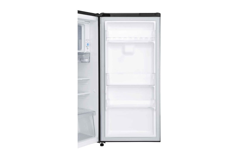 LG Kulkas 1 Pintu 169L gross / 164L nett Smart Inverter Compressor dan Boks Sayur Besar - Platinum, GN-INV201SL