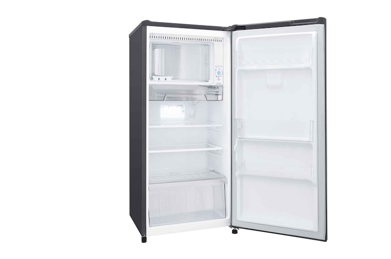 LG Kulkas 1 Pintu 169L gross / 164L nett Smart Inverter Compressor dan Boks Sayur Besar - Platinum, GN-INV201SL